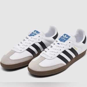 Adidas Women’s Samba OG Size 7. White/Black/Clear/Granite.
